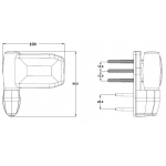 black door hinge dimensions